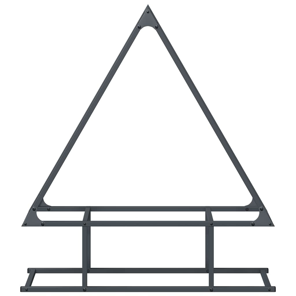 VidaXL Brandhoutrek 80x25x90 cm koudgewalst staal antracietkleurig