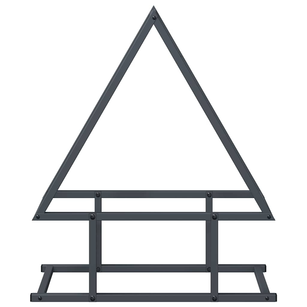 VidaXL Brandhoutrek 50x25x60 cm koudgewalst staal antracietkleurig