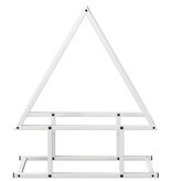 VidaXL Brandhoutrek 50x25x60 cm koudgewalst staal wit