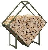 VidaXL Brandhoutrek 80x25x80 cm koudgewalst staal olijfgroen