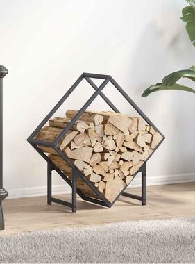 VidaXL Brandhoutrek 60x25x60 cm koudgewalst staal antracietkleurig