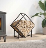 VidaXL Brandhoutrek 60x25x60 cm koudgewalst staal zwart