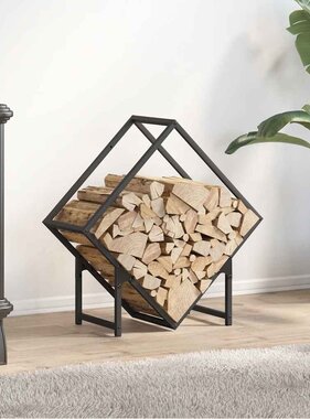 VidaXL Brandhoutrek 60x25x60 cm koudgewalst staal zwart