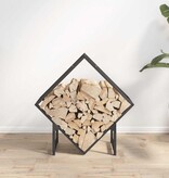 VidaXL Brandhoutrek 60x25x60 cm koudgewalst staal zwart