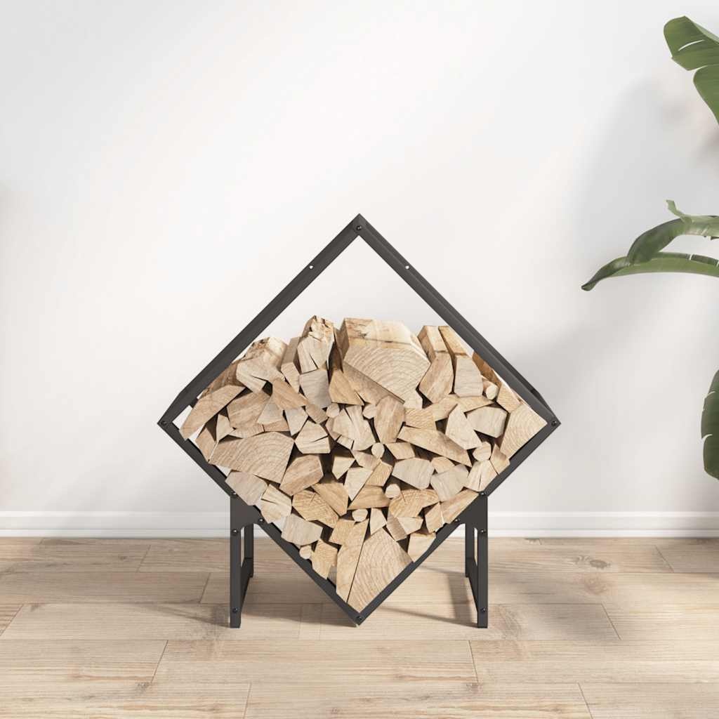 VidaXL Brandhoutrek 60x25x60 cm koudgewalst staal zwart