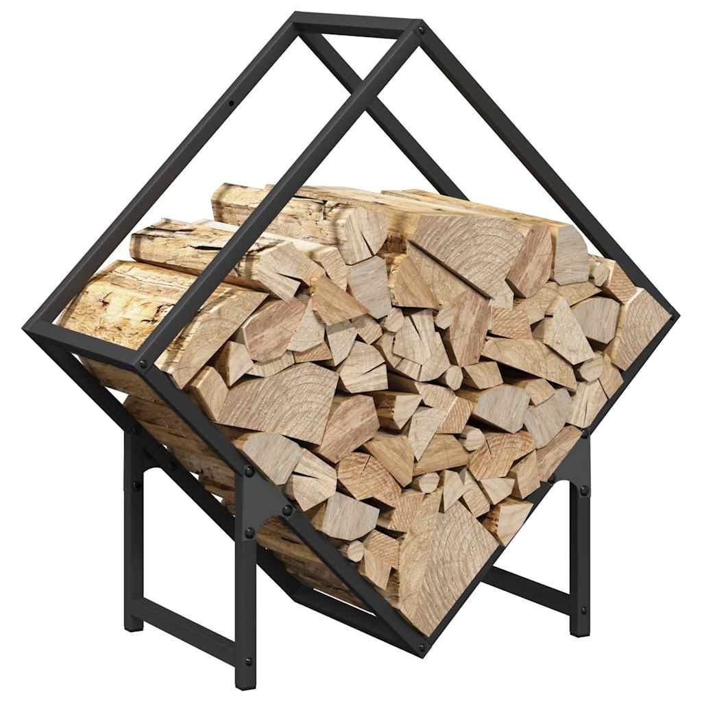 VidaXL Brandhoutrek 60x25x60 cm koudgewalst staal zwart