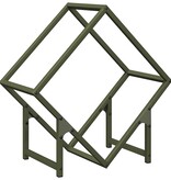 VidaXL Brandhoutrek 50x25x50 cm koudgewalst staal olijfgroen