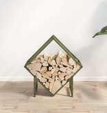 VidaXL Brandhoutrek 50x25x50 cm koudgewalst staal olijfgroen