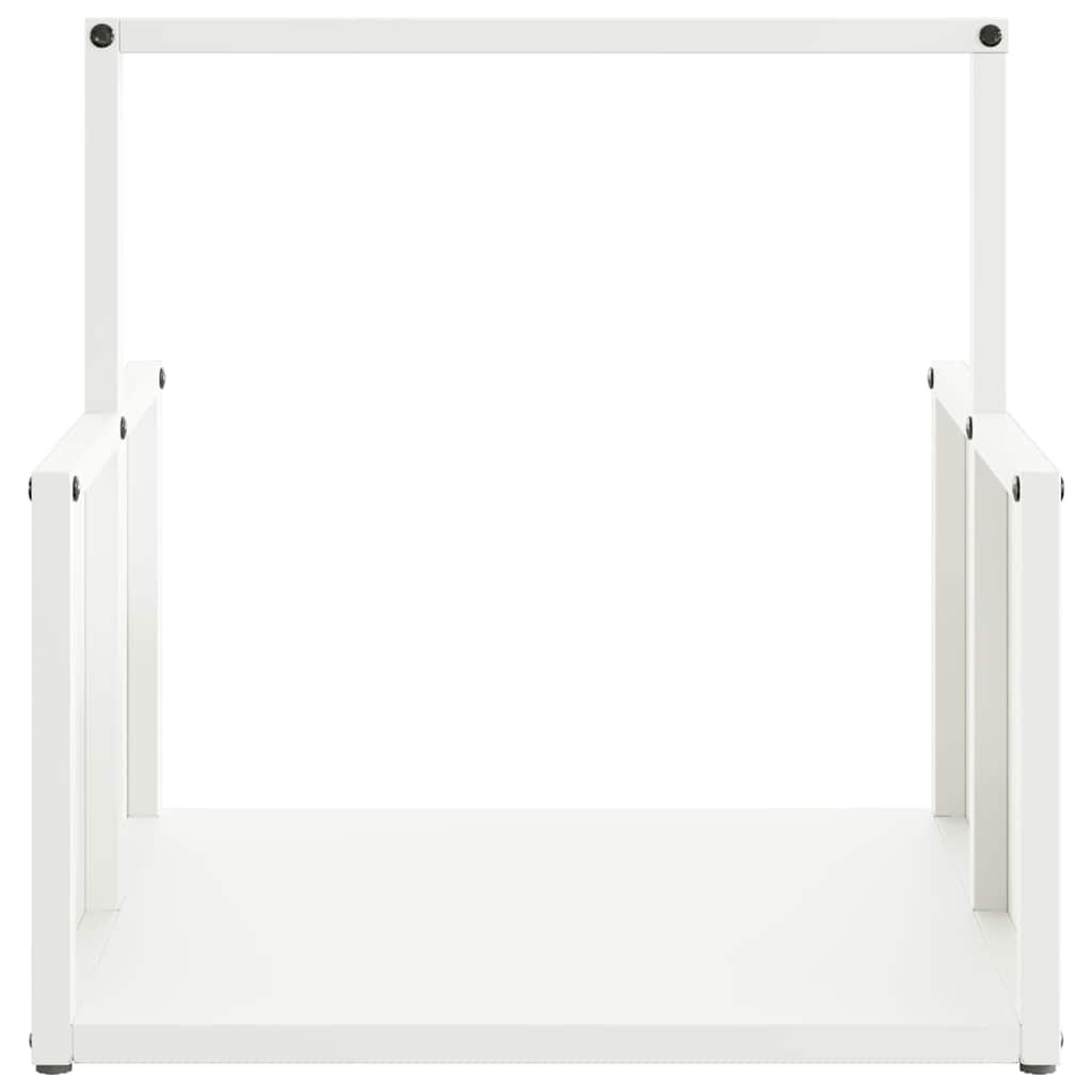 VidaXL Brandhoutrek 40x40x40 cm koudgewalst staal wit