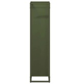 VidaXL Brandhoutrek 25x25x100 cm koudgewalst staal olijfgroen
