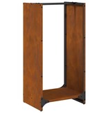VidaXL Brandhoutrek 40x30x80 cm weervast staal