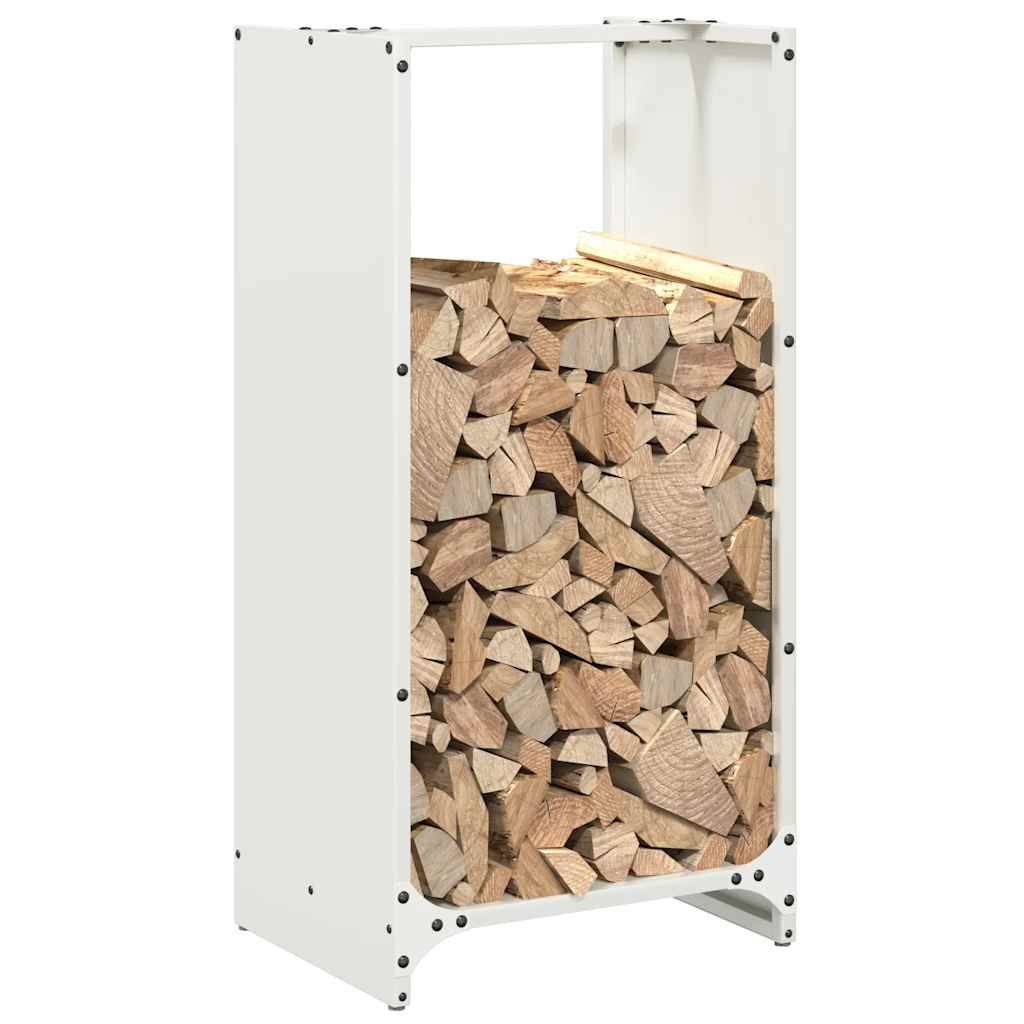 VidaXL Brandhoutrek 40x30x80 cm koudgewalst staal wit
