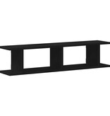 VidaXL Wandplanken 2 st 90x18x20 cm spaanplaat zwart eikenkleurig