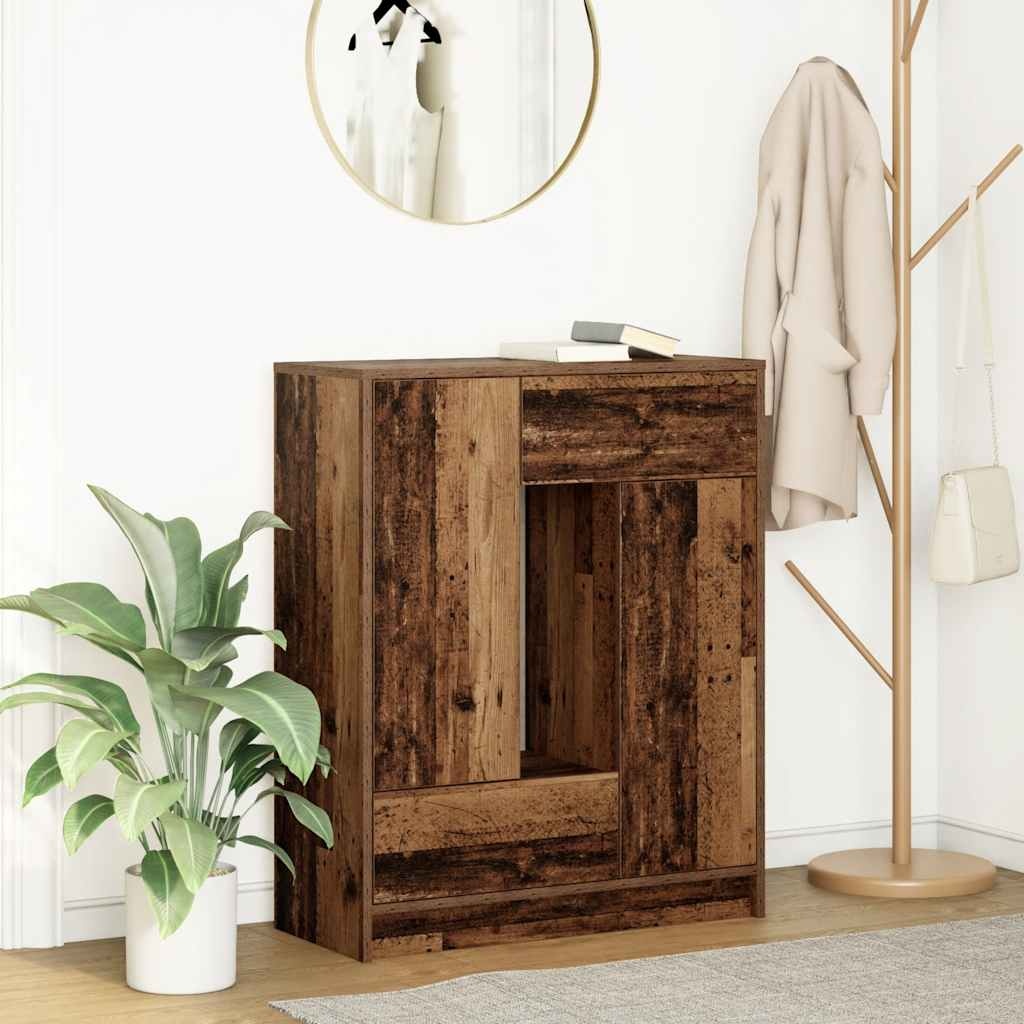 VidaXL Dressoir met lades en deuren 73x31x90 cm oud hout