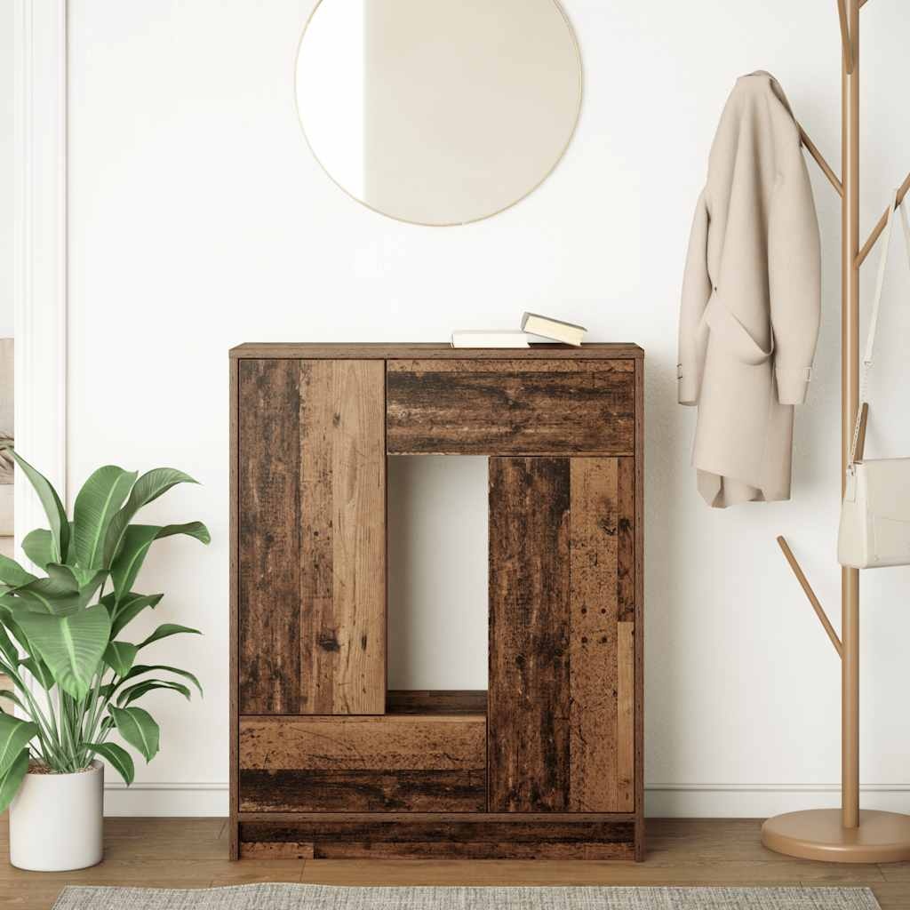 VidaXL Dressoir met lades en deuren 73x31x90 cm oud hout