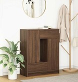 VidaXL Dressoir met lades en deuren 73x31x90 cm bruin eiken