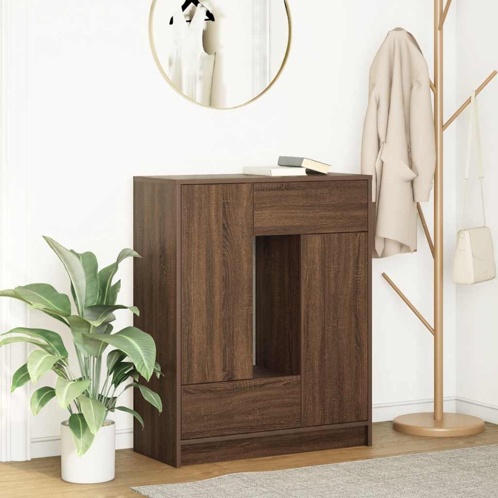 VidaXL Dressoir met lades en deuren 73x31x90 cm bruin eiken