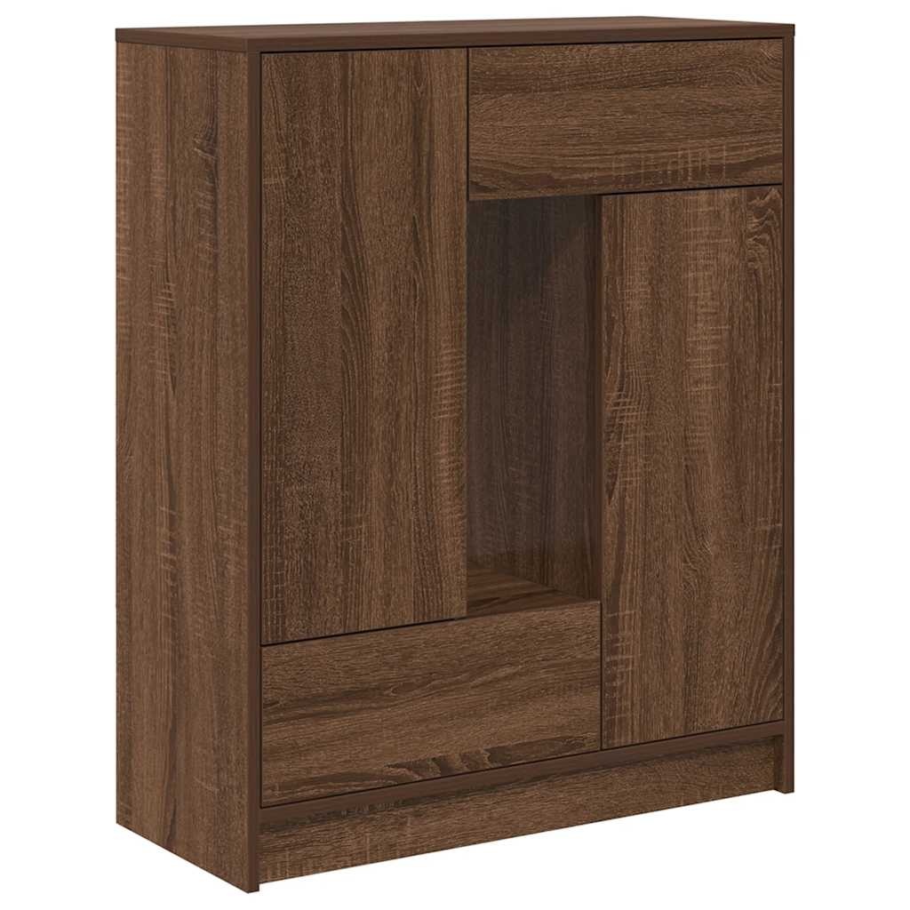 VidaXL Dressoir met lades en deuren 73x31x90 cm bruin eiken