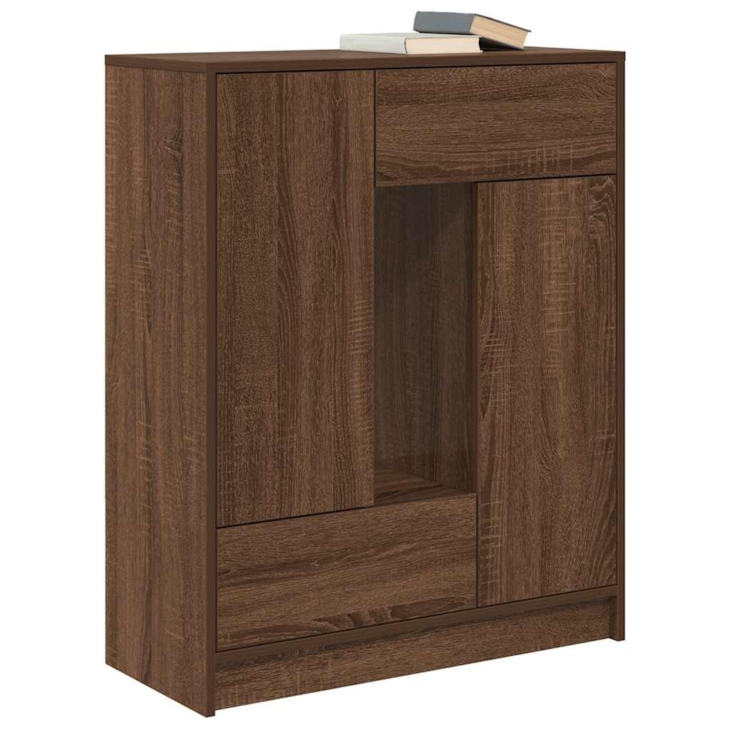 VidaXL Dressoir met lades en deuren 73x31x90 cm bruin eiken