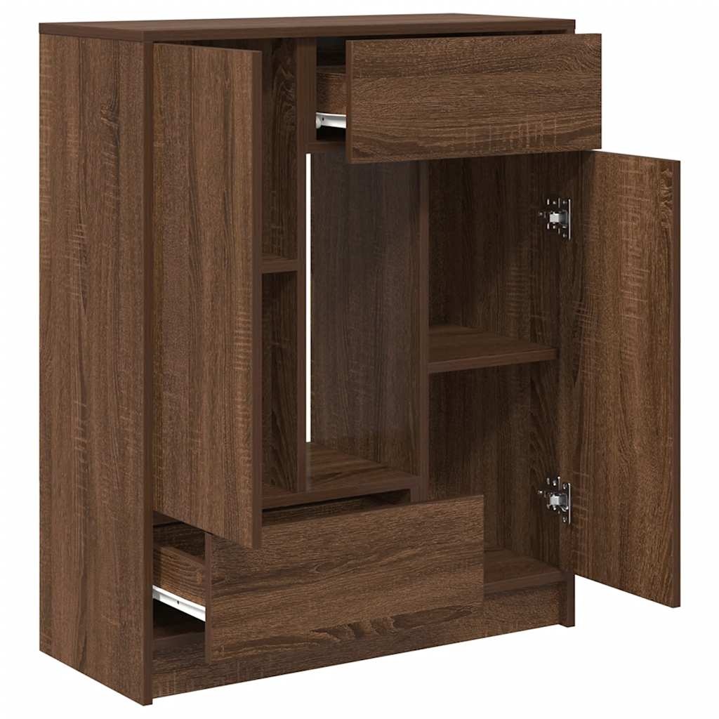 VidaXL Dressoir met lades en deuren 73x31x90 cm bruin eiken
