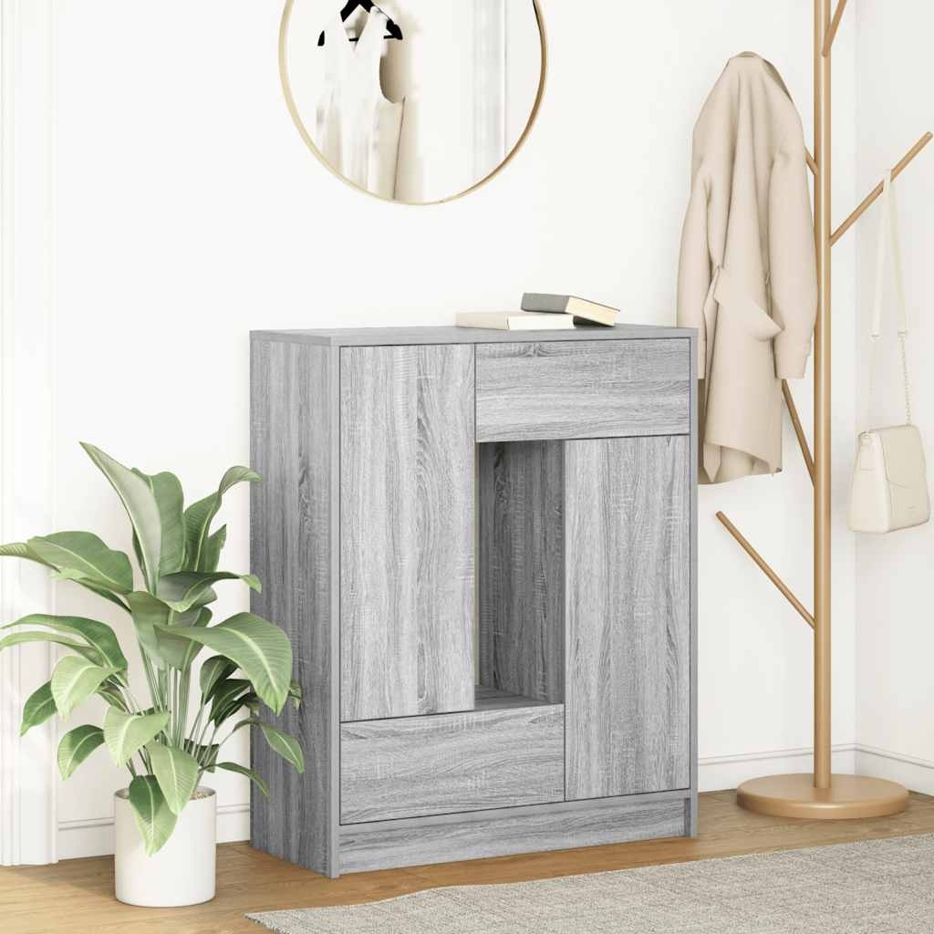 VidaXL Dressoir met lades en deuren 73x31x90 cm grijs Sonoma
