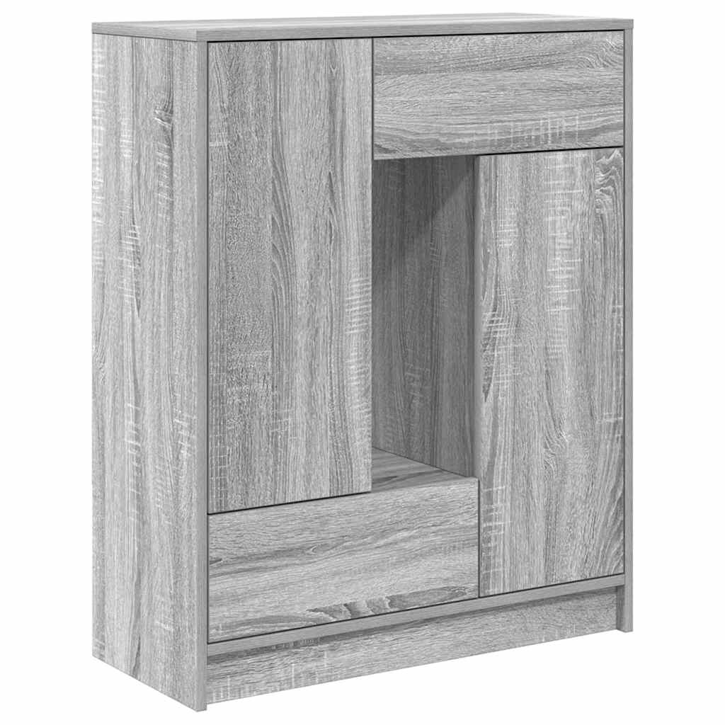 VidaXL Dressoir met lades en deuren 73x31x90 cm grijs Sonoma