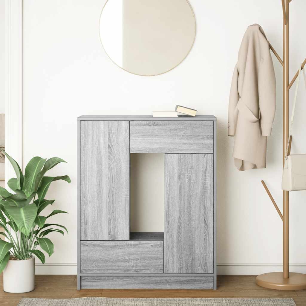 VidaXL Dressoir met lades en deuren 73x31x90 cm grijs Sonoma