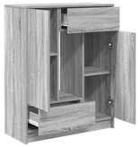 VidaXL Dressoir met lades en deuren 73x31x90 cm grijs Sonoma