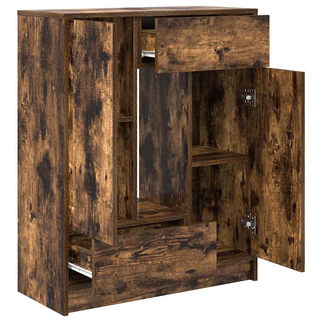 VidaXL Dressoir met lades en deuren 73x31x90 cm gerookt eiken