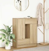 VidaXL Dressoir met lades en deuren 73x31x90 cm sonoma eikenkleurig