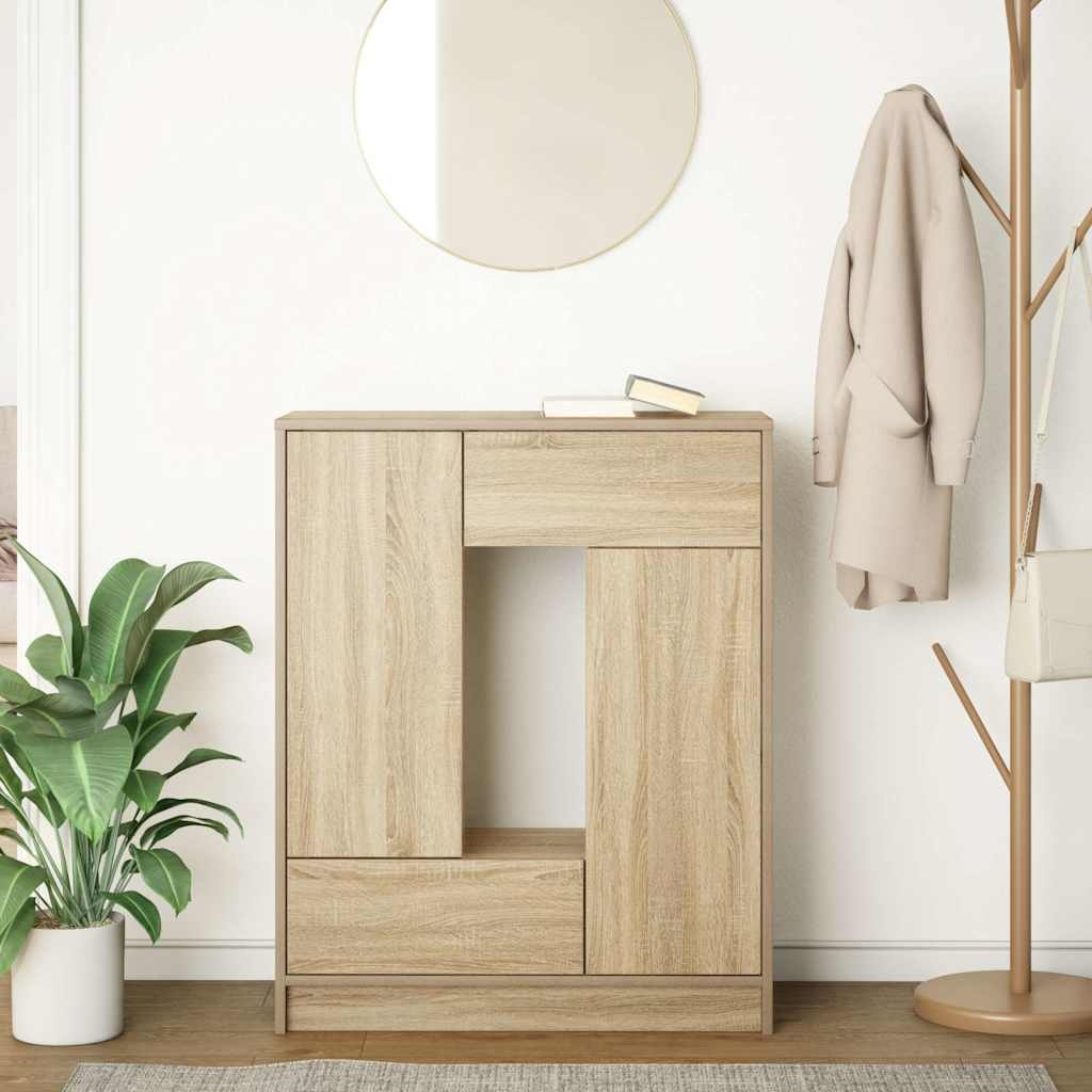 VidaXL Dressoir met lades en deuren 73x31x90 cm sonoma eikenkleurig