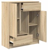 VidaXL Dressoir met lades en deuren 73x31x90 cm sonoma eikenkleurig