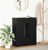 VidaXL Dressoir met lades en deuren 73x31x90 cm zwart eikenkleurig