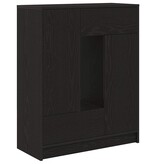 VidaXL Dressoir met lades en deuren 73x31x90 cm zwart eikenkleurig