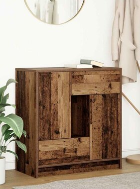 VidaXL Dressoir met lades en deuren 70,5x34x74,5 cm oud hout