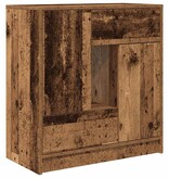 VidaXL Dressoir met lades en deuren 70,5x34x74,5 cm oud hout