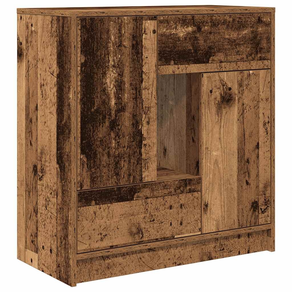 VidaXL Dressoir met lades en deuren 70,5x34x74,5 cm oud hout