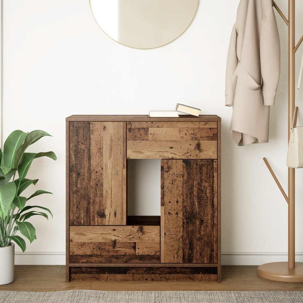 VidaXL Dressoir met lades en deuren 70,5x34x74,5 cm oud hout
