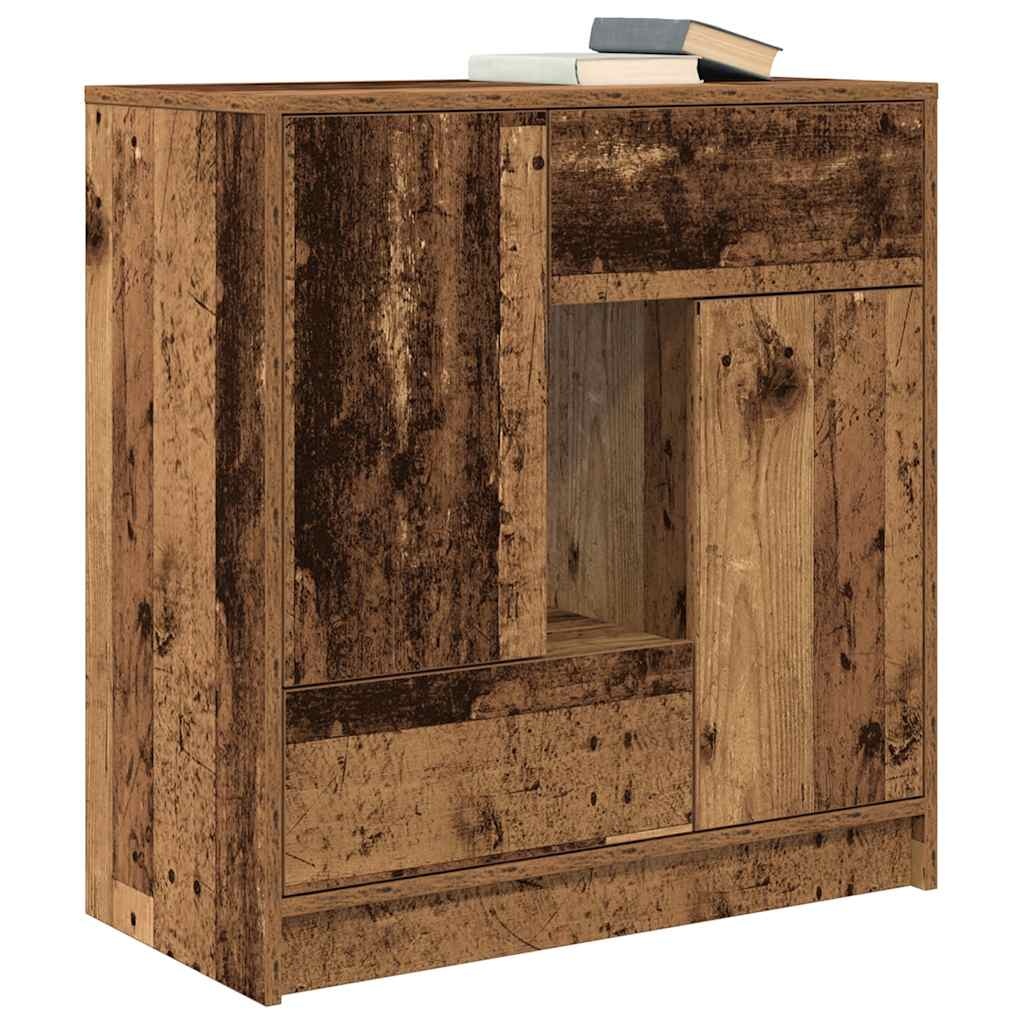 VidaXL Dressoir met lades en deuren 70,5x34x74,5 cm oud hout