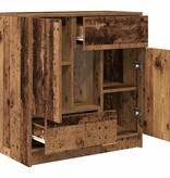 VidaXL Dressoir met lades en deuren 70,5x34x74,5 cm oud hout