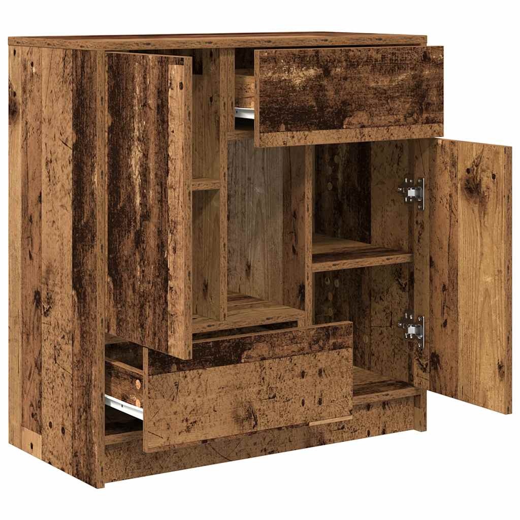 VidaXL Dressoir met lades en deuren 70,5x34x74,5 cm oud hout