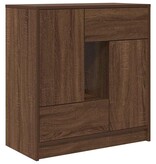 VidaXL Dressoir met lades en deuren 70,5x34x74,5 cm bruin eiken