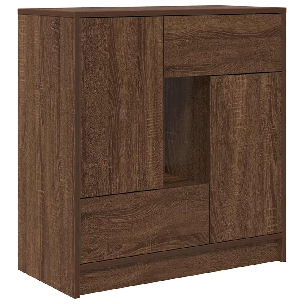 VidaXL Dressoir met lades en deuren 70,5x34x74,5 cm bruin eiken