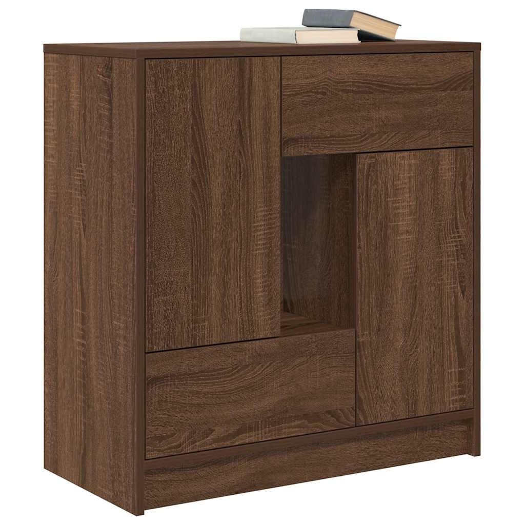 VidaXL Dressoir met lades en deuren 70,5x34x74,5 cm bruin eiken