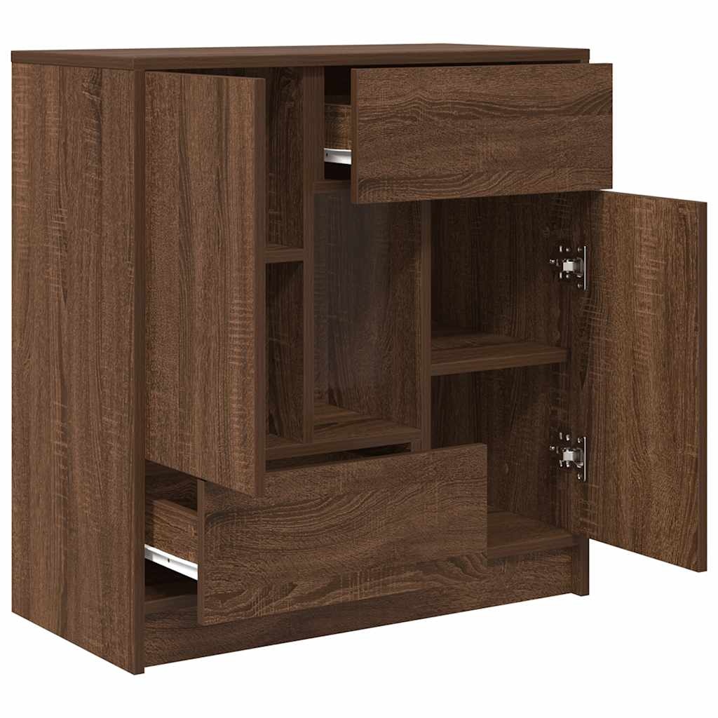 VidaXL Dressoir met lades en deuren 70,5x34x74,5 cm bruin eiken