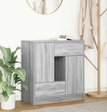 VidaXL Dressoir met lades en deuren 70,5x34x74,5 cm grijs Sonoma