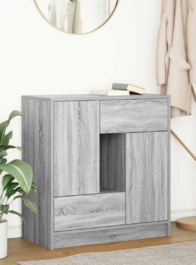 VidaXL Dressoir met lades en deuren 70,5x34x74,5 cm grijs Sonoma
