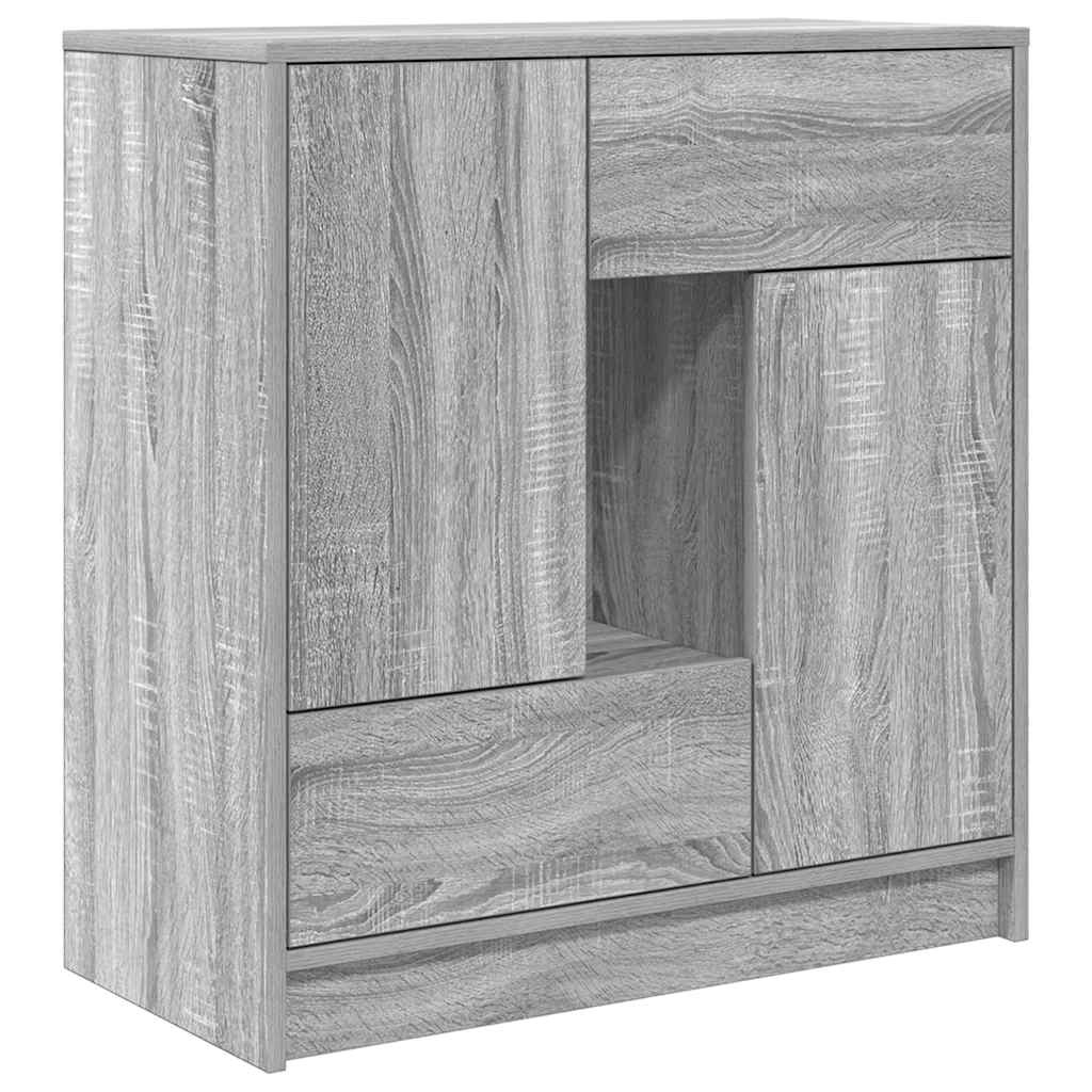 VidaXL Dressoir met lades en deuren 70,5x34x74,5 cm grijs Sonoma