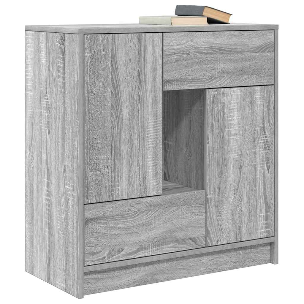 VidaXL Dressoir met lades en deuren 70,5x34x74,5 cm grijs Sonoma