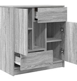 VidaXL Dressoir met lades en deuren 70,5x34x74,5 cm grijs Sonoma